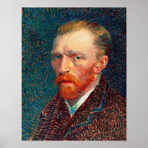 Self_Portrait 1887 by Vincent Van Gogh Replica Poster