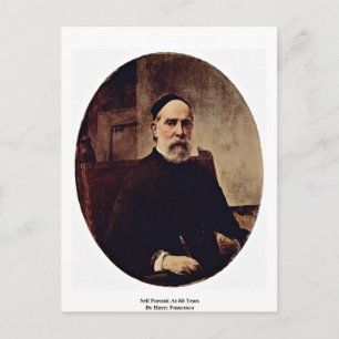 Self Portrait At 88 Years By Hayez Francesco Postcard