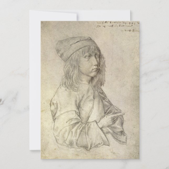 Self Portrait at Age 13 by Albrecht Durer Card (Front)