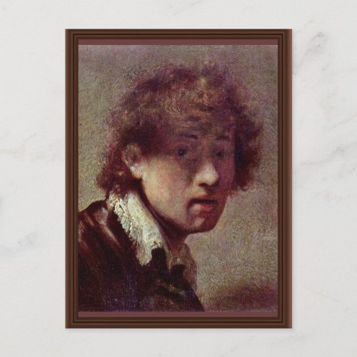 Self Portrait At An Early Age By Rembrandt Van Postcard