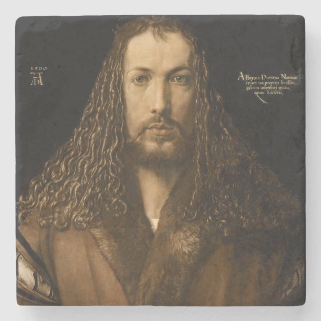 Self Portrait at the Age of Twenty-Eight, 1500 Stone Coaster (Front)