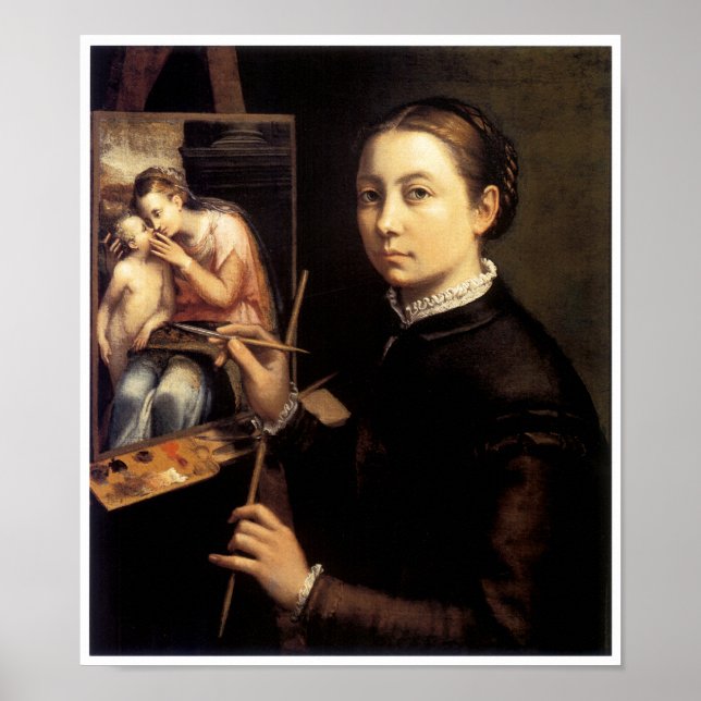 Self Portrait at the Easel Poster (Front)