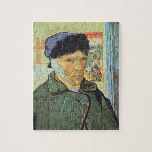Self Portrait Bandaged Ear by Vincent van Gogh Jigsaw Puzzle