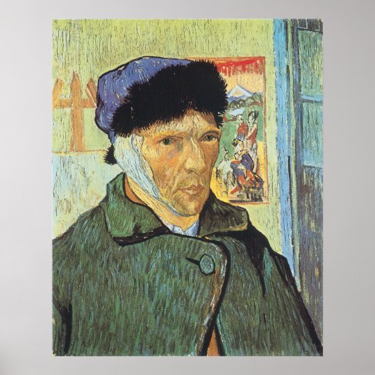 Self Portrait, Bandaged Ear by Vincent van Gogh Poster ...