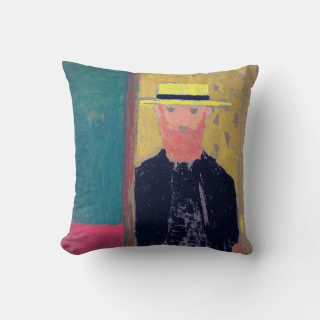 Self Portrait (Bearded Man), Edouard Vuillard Throw Pillow (Front)