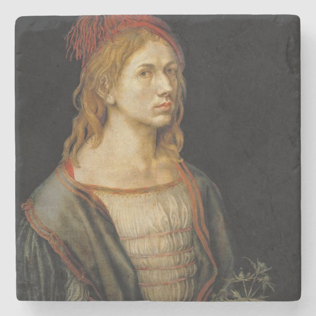 Self Portrait by Albrecht Durer 1493 Stone Coaster (Front)