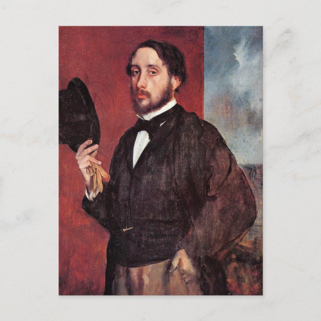 Self-Portrait, by Edgar Degas, Postcard (Front)