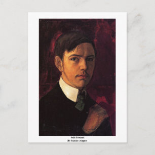 Self-Portrait By Macke August Postcard