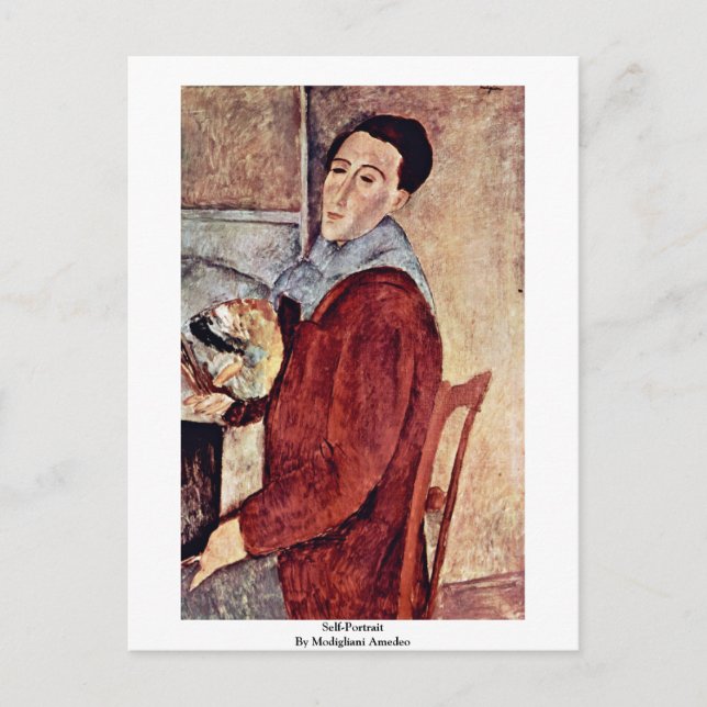 Self-Portrait By Modigliani Amedeo Postcard (Front)