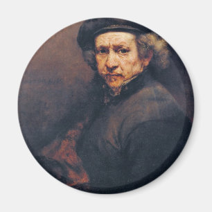 Self-Portrait, By Rembrandt (Best Quality) Magnet