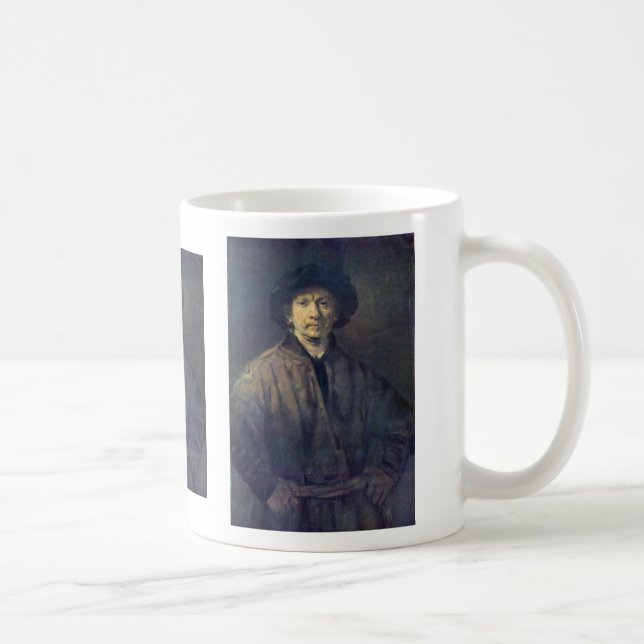 Self-Portrait By Rembrandt Harmensz. Van Rijn Coffee Mug (Right)