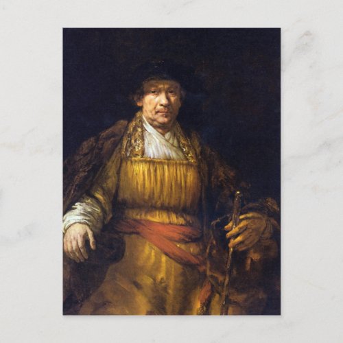 Self_Portrait by Rembrandt Harmenszoon van Rijn Postcard