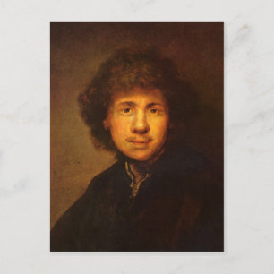 Self-Portrait by Rembrandt Harmenszoon van Rijn Postcard