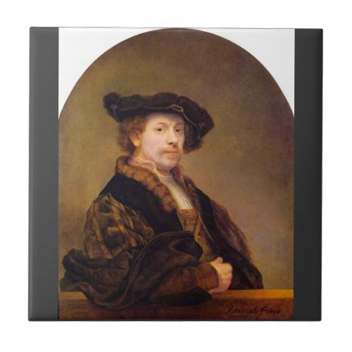 Self_Portrait by Rembrandt Harmenszoon van Rijn Tile