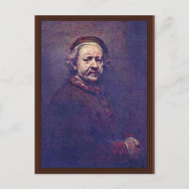Self-Portrait. By Rembrandt Van Rijn Postcard (Front)