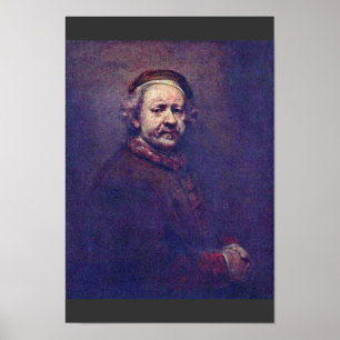 Self-Portrait. By Rembrandt Van Rijn Poster