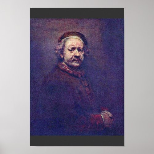 Self_Portrait By Rembrandt Van Rijn Poster
