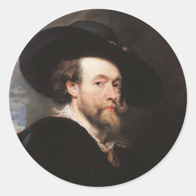 Self Portrait by Sir Peter Paul Rubens Classic Round Sticker (Front)