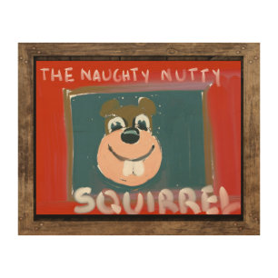 Self-portrait by the NN Squirrel Wood Wall Art