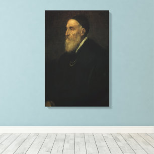 Self Portrait by Titian, Vintage Renaissance Art Canvas Print