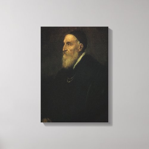 Self Portrait by Titian Vintage Renaissance Art Canvas Print