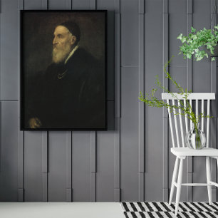 Self Portrait by Titian, Vintage Renaissance Art Poster