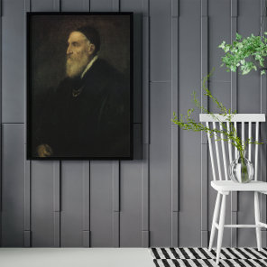 Self Portrait by Titian, Vintage Renaissance Art Poster