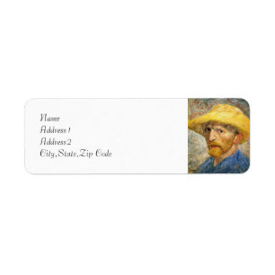 Self-Portrait by Van Gogh Label