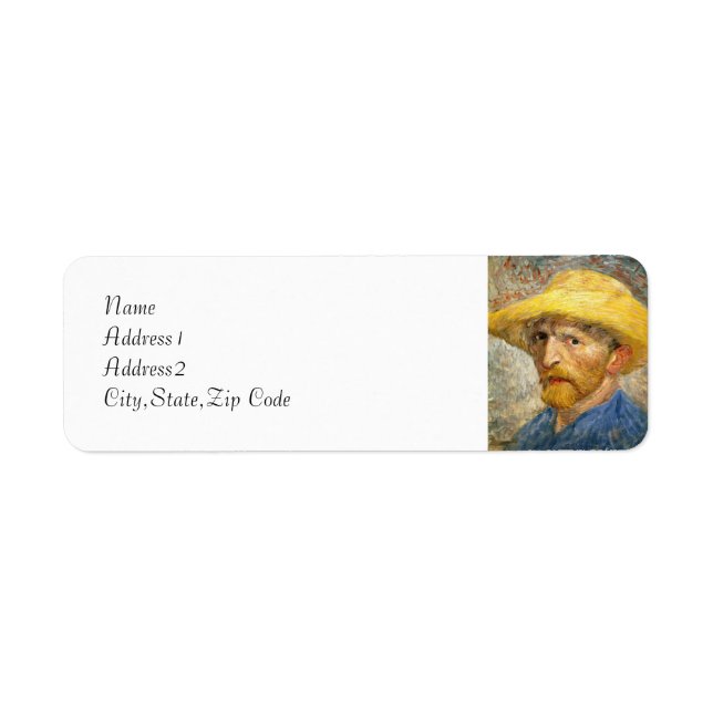 Self-Portrait by Van Gogh Label (Front)
