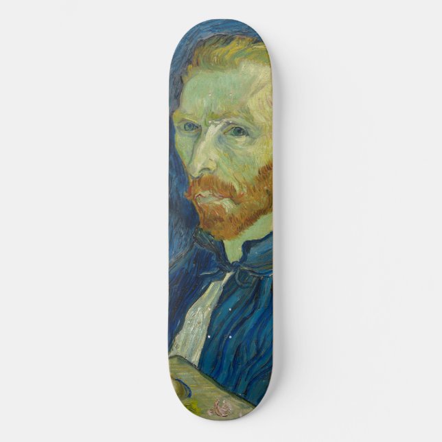 Self Portrait by Vincent Van Gogh 1889 Skateboard Deck (Front)