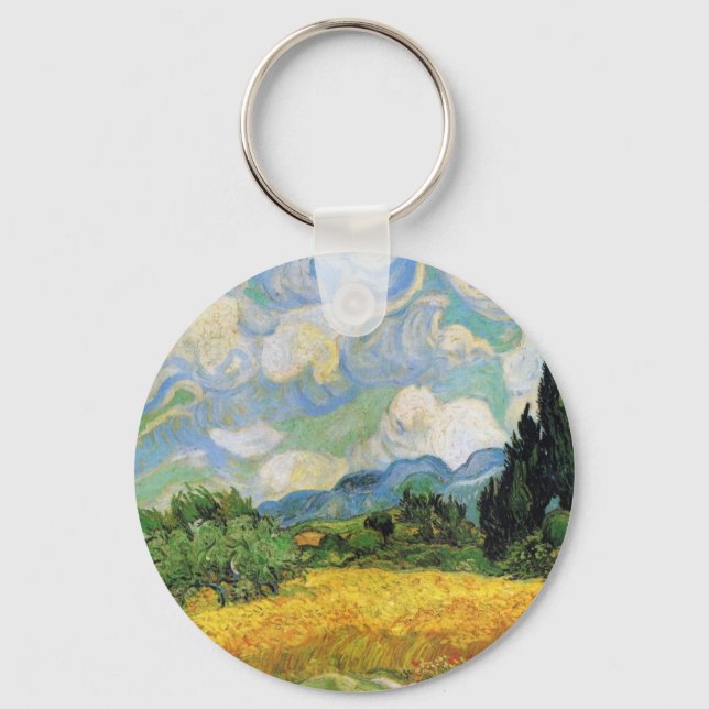 Self-Portrait by Vincent van Gogh Keychain (Front)