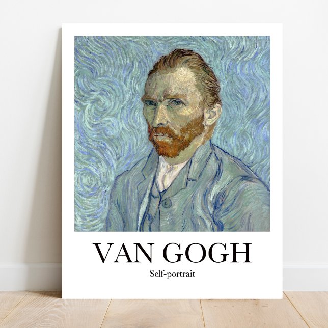 Self-portrait by Vincent van Gogh Poster (Own a Van Gogh: Self-Portrait (1889). Vivid colors, museum-quality print)