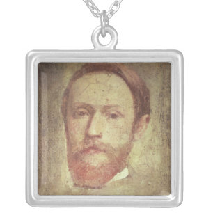Self Portrait, c.1889 Silver Plated Necklace