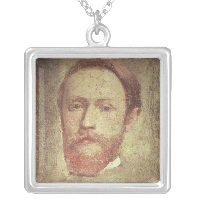 Self Portrait, c.1889 Silver Plated Necklace (Front)