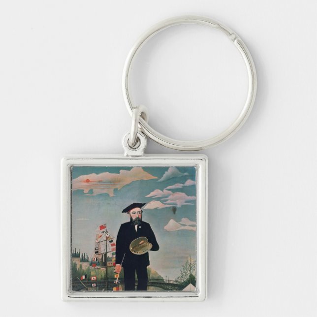Self Portrait, from L'ile Saint-Louis, 1890 Keychain (Front)