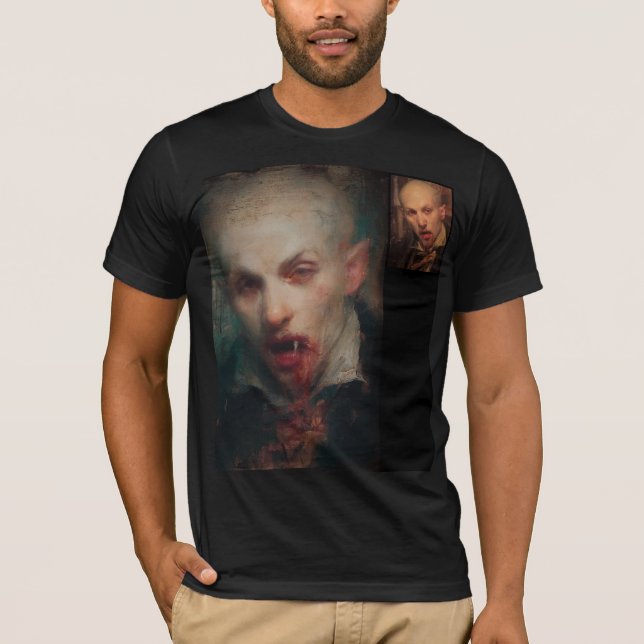 Self Portrait — Gothic Vampire Art T-Shirt (Front)