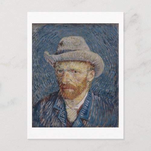 Self_Portrait Grey Felt Hat Van Gogh Fine Art Postcard