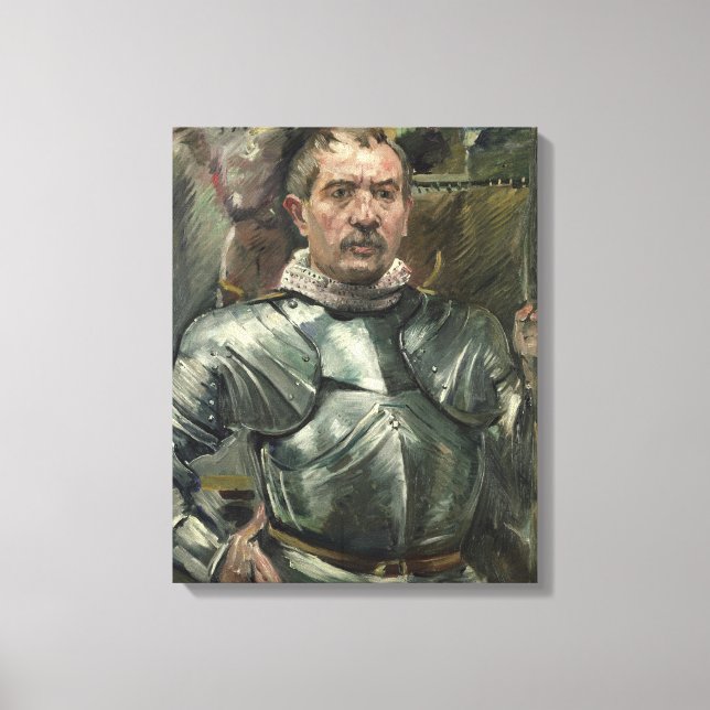 Self portrait in armour, 1914 canvas print (Front)