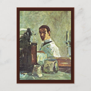 Self-Portrait In Front Of A Mirror Postcard
