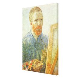 Self Portrait in Front of Easel, Vincent van Gogh Canvas Print