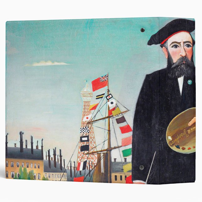 Self Portrait, Landscape, Rousseau 3 Ring Binder (Back/Spine)