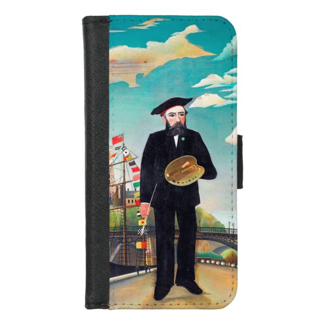 Self Portrait, Landscape, Rousseau iPhone Wallet Case (Front)