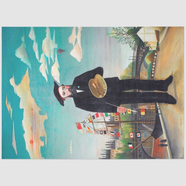 Self Portrait, Landscape, Rousseau Tissue Paper (Front)