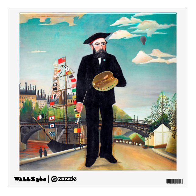 Self Portrait, Landscape, Rousseau Wall Decal (Front)