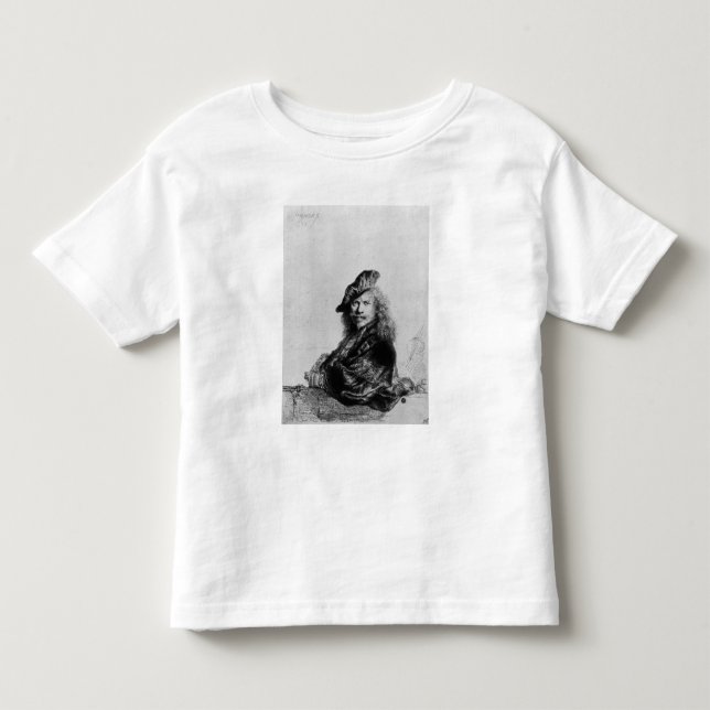Self portrait leaning on a stone sill, 1639 toddler t-shirt (Front)