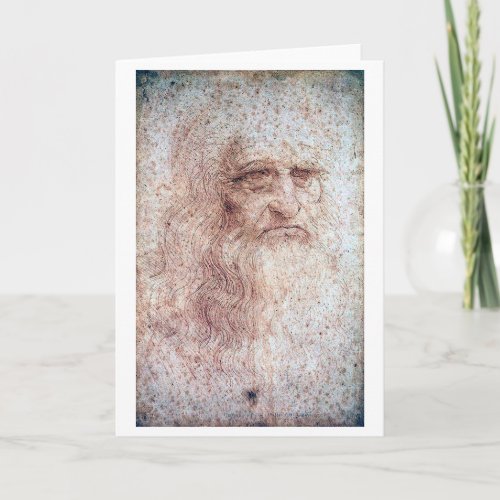 Self Portrait Leonardo da Vinci Card