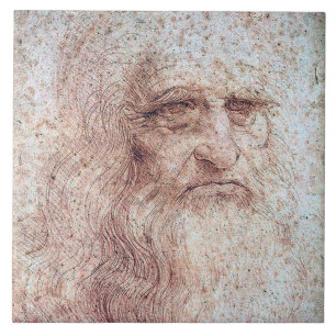 Self Portrait, Leonardo da Vinci Ceramic Tile