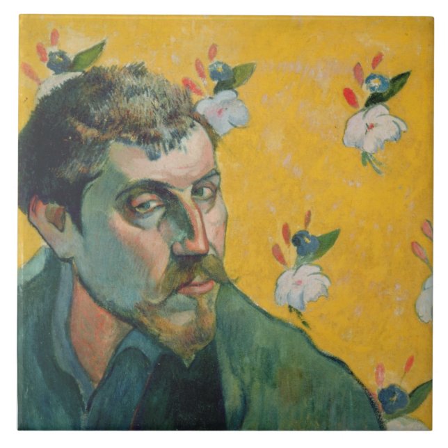 Self Portrait, Les Miserables,1888 (oil on canvas) Tile (Front)