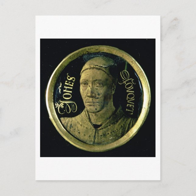 Self portrait medallion, c.1450 (enamel on copper) postcard (Front)