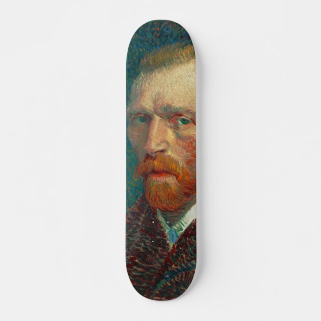 Self Portrait of Vincent Van Gogh (1887) Skateboard Deck (Front)
